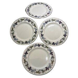 Royal Doulton Burgundy Salad Plates TC1001 8" English Translucent China England